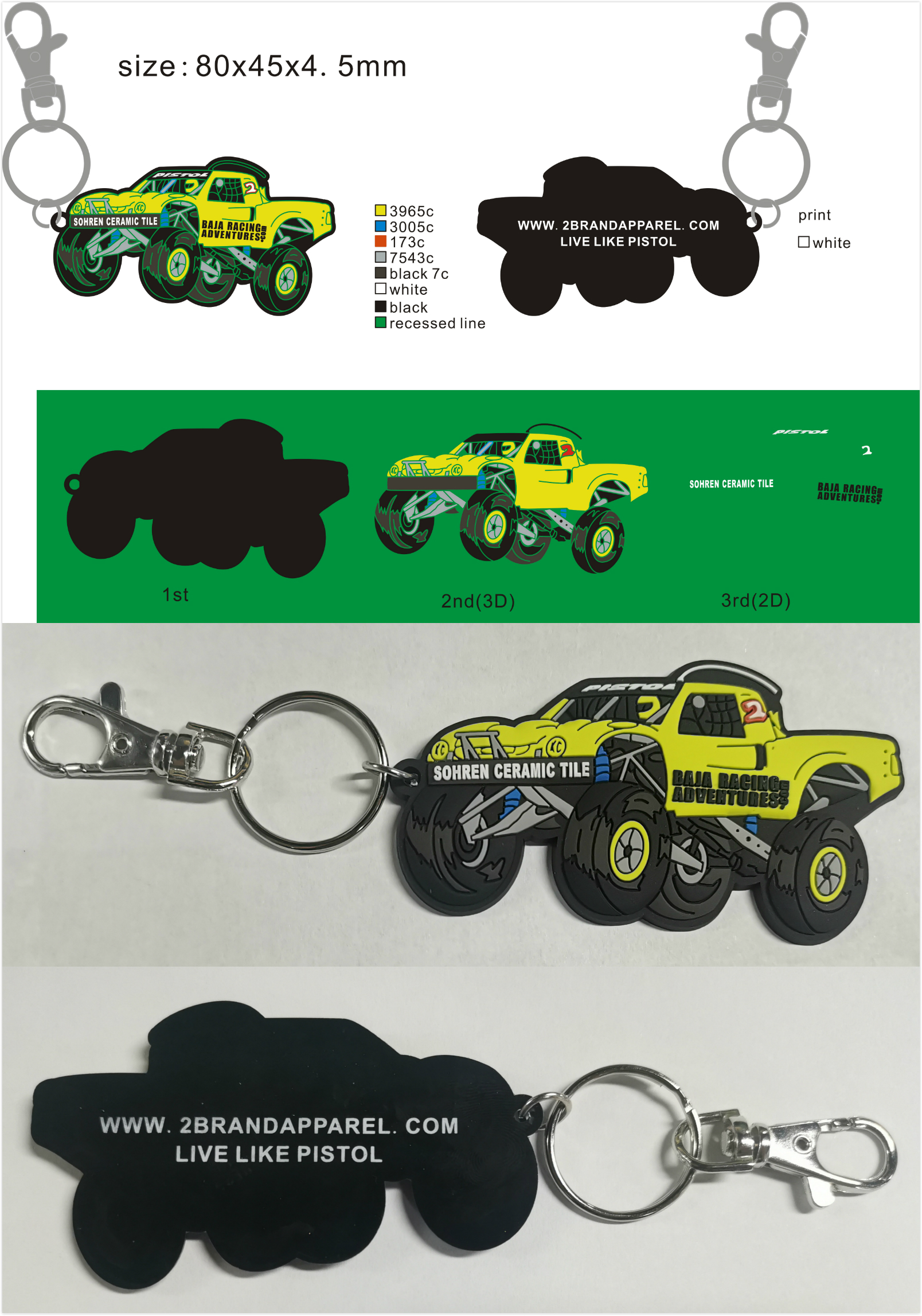 cartoon pvc key chain
