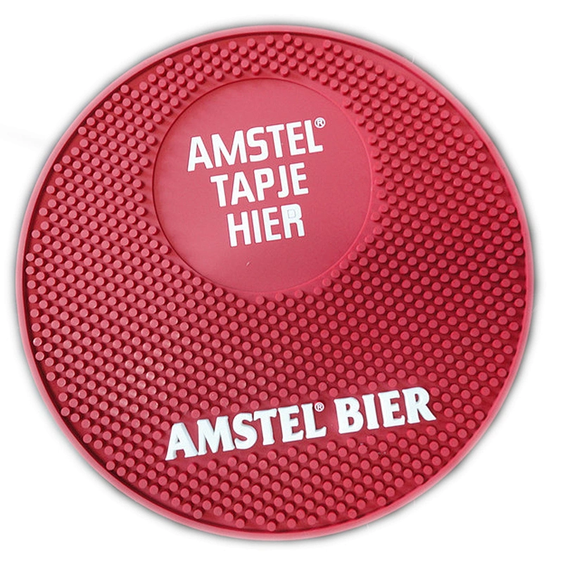 Customized Logo Soft PVC Bar Mat Rubber Beer Mats