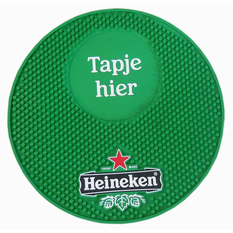 Customized Logo Soft PVC Bar Mat Rubber Beer Mats