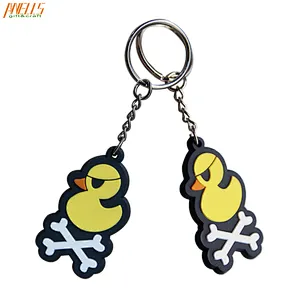 Key Chains Cute Cartoon Logo Key Tag Soft PVC Rubber Keychain For Promotion