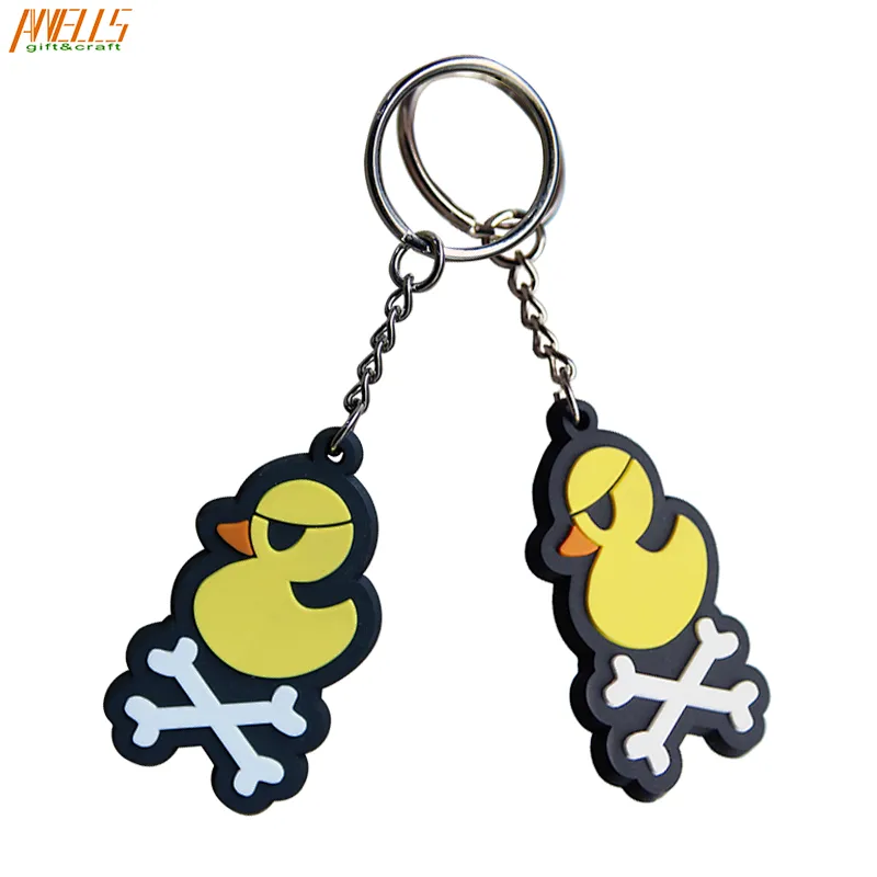 Key Chains Cute Cartoon Logo Key Tag Soft PVC Rubber Keychain For Promotion
