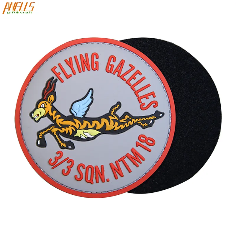 Custom 2D Embossed Horse Animal Sew On Soft Rubber PVC Patch