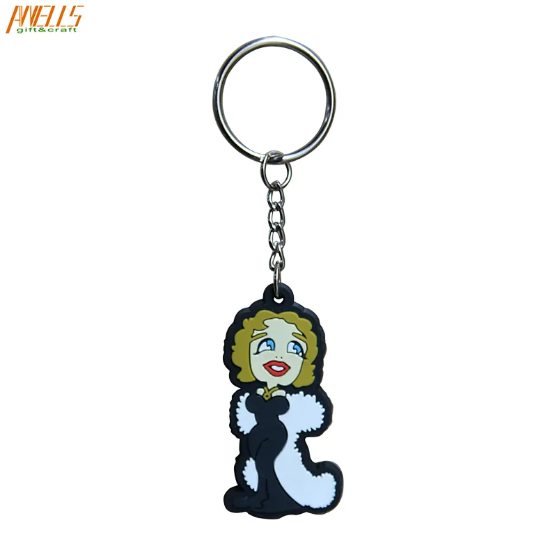 High Quality Soft PVC Key Ring Cartoon Characters PVC Keyring