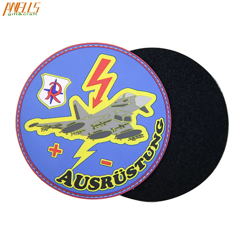 Custom Design Airplane Promotion Soft Rubber PVC Patch Wholesale