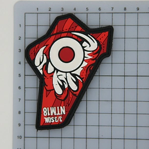 Custom 2D PVC Patch Sew On Soft PVC Rubber Label For Garments