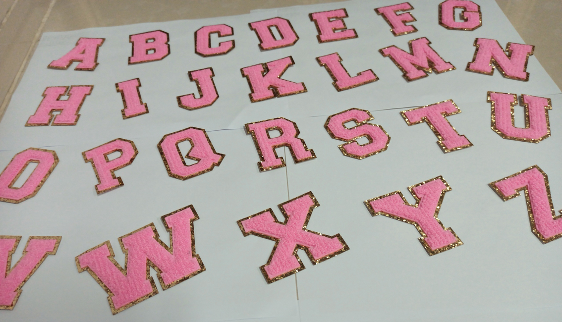 Sequin chenille patch from Awells