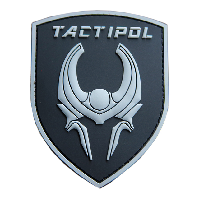 3D Embossed Logo Gun Custom Tactical Morale PVC Rubber Hook Patch