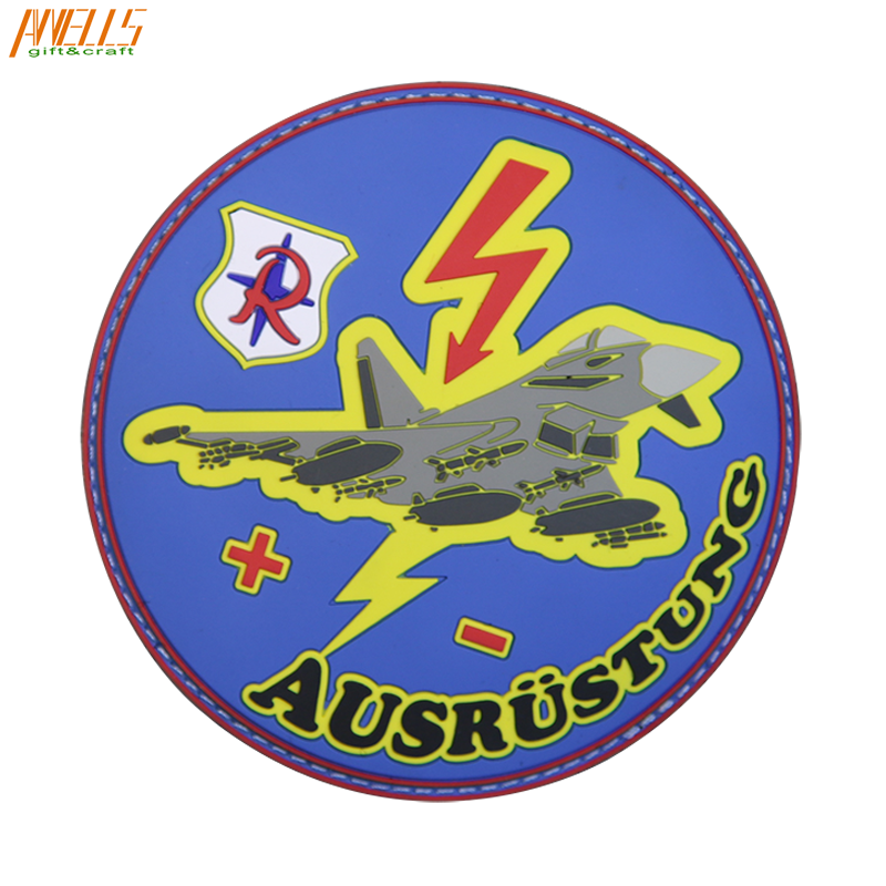 Custom Design Airplane Promotion Soft Rubber PVC Patch Wholesale