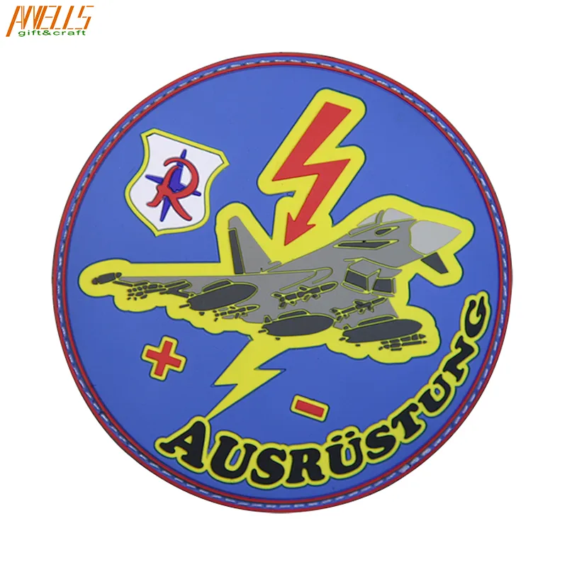 Custom Design Airplane Promotion Soft Rubber PVC Patch Wholesale