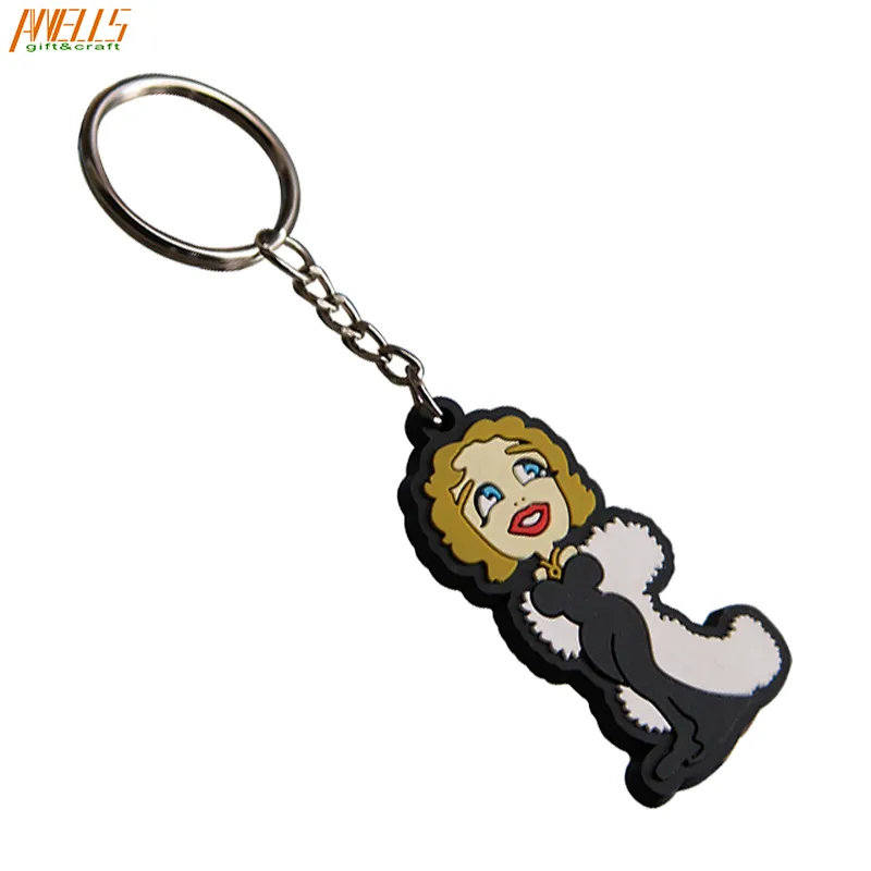 High Quality Soft PVC Key Ring Cartoon Characters PVC Keyring