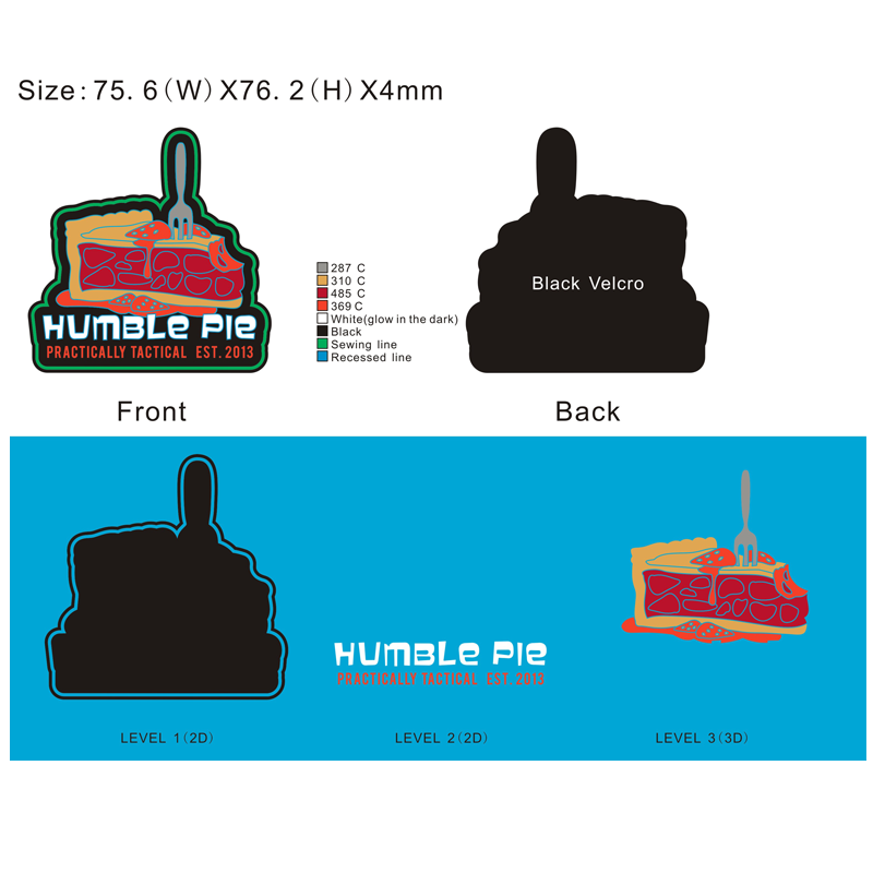3D Vinyl Rubber PVC patch