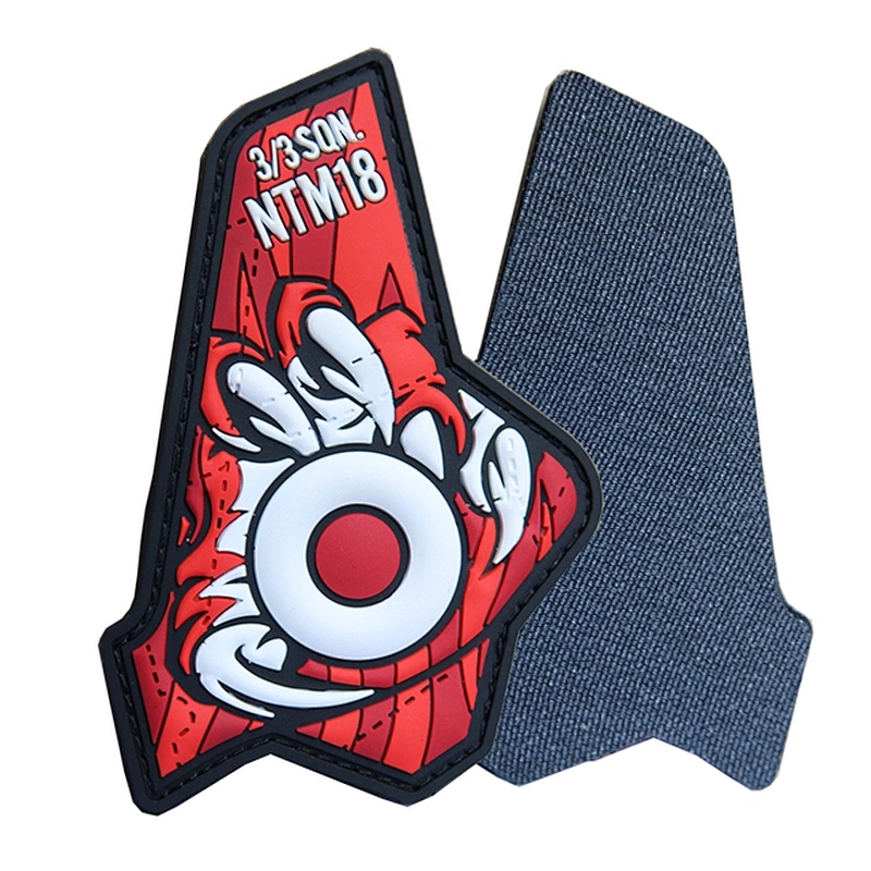 Custom 2D PVC Patch Sew On Soft PVC Rubber Label For Garments