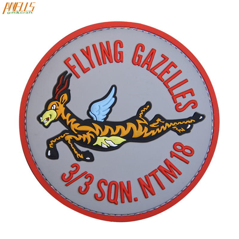 Custom 2D Embossed Horse Animal Sew On Soft Rubber PVC Patch