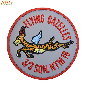 Custom 2D Embossed Horse Animal Sew On Soft Rubber PVC Patch