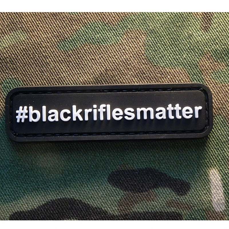 ''BlackRiflesMatter''Black PVC Military Patch For Cloths