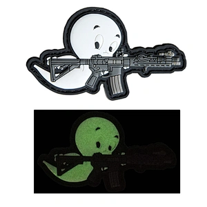 Morale Gun PVC Patch With Hook And Loop Backing With 2D Embossed Logo