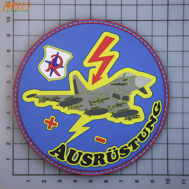 Custom Design Airplane Promotion Soft Rubber PVC Patch Wholesale