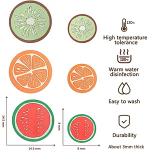 Coasters Heat-Resistant Creative Fruit Thickened Anti-Skid Durable Non-Slip Coffee Cup PVC Coaster