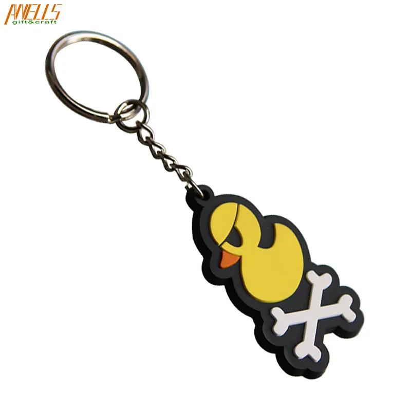 Key Chains Cute Cartoon Logo Key Tag Soft PVC Rubber Keychain For Promotion