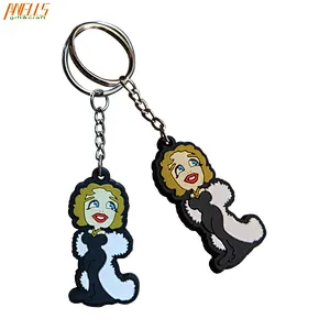 High Quality Soft PVC Key Ring Cartoon Characters PVC Keyring