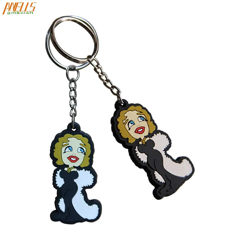 High Quality Soft PVC Key Ring Cartoon Characters PVC Keyring