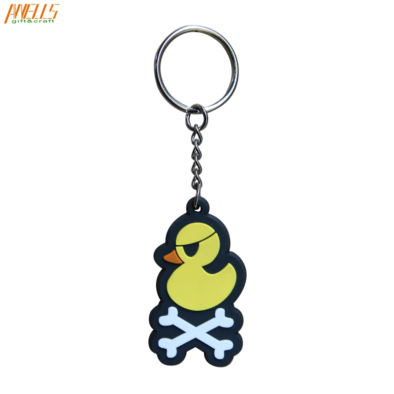 Key Chains Cute Cartoon Logo Key Tag Soft PVC Rubber Keychain For Promotion