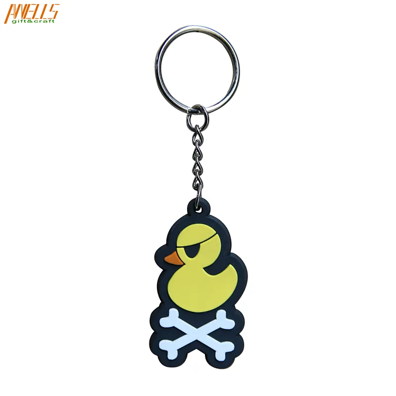 Key Chains Cute Cartoon Logo Key Tag Soft PVC Rubber Keychain For Promotion