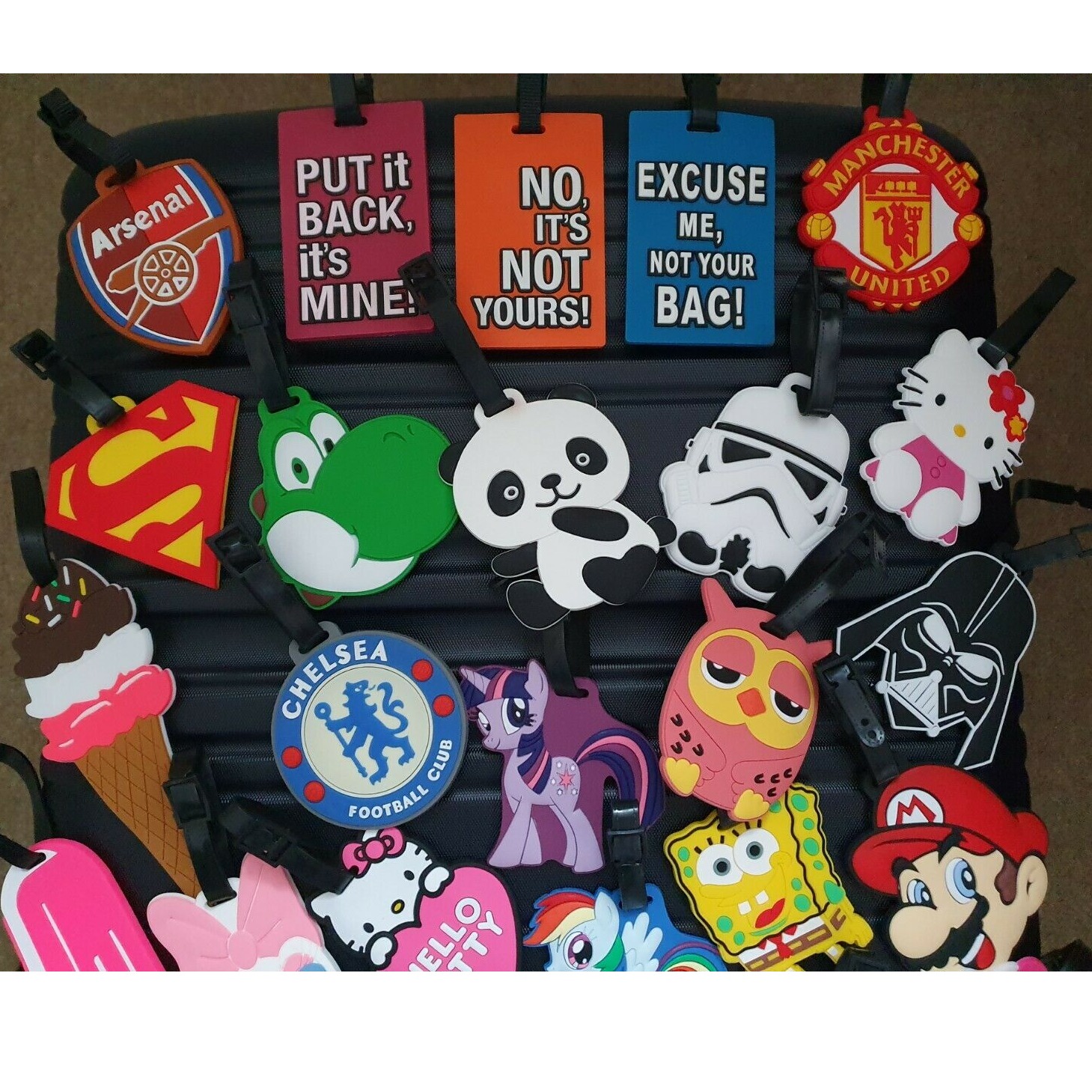 Novelty Travel Rubber Luggage Tag Tags Cartoon Suitcase Bag