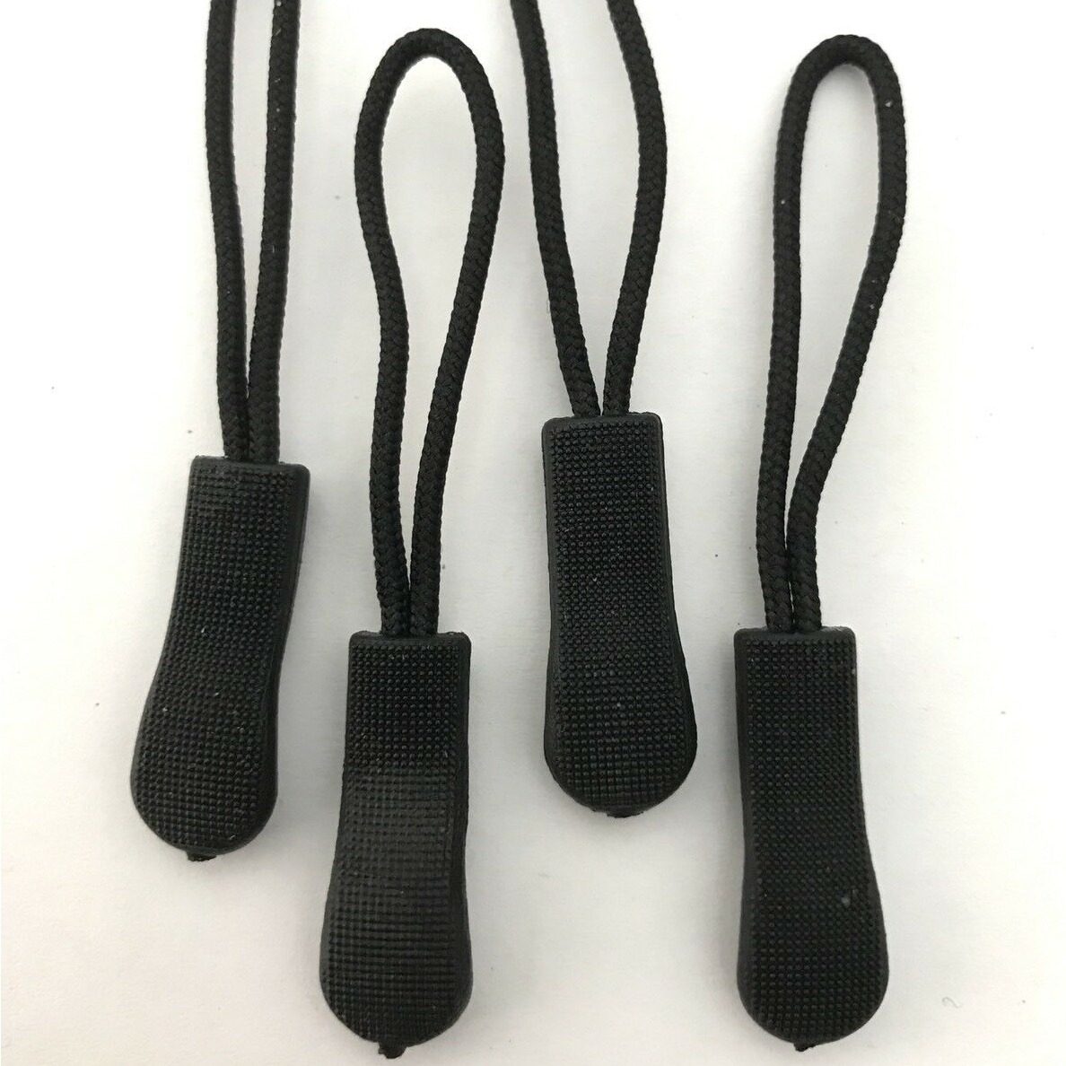 Black Strong PVC Rubber Zipper Puller Tag (Heavy Duty)