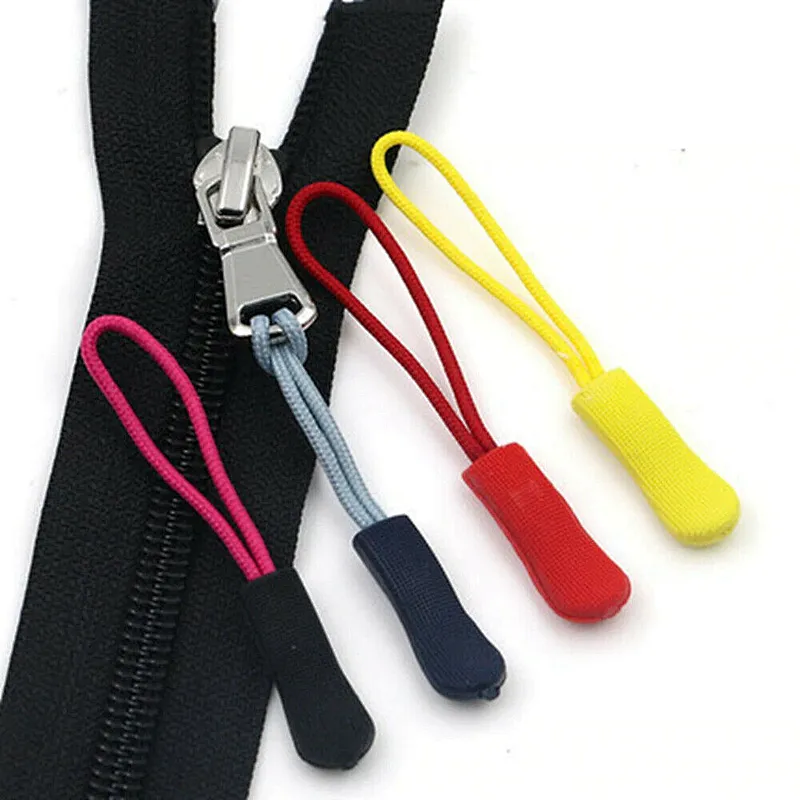 PVC Zip puller tagging cord 10/20 pcs IN PACK, 29 COLOURS