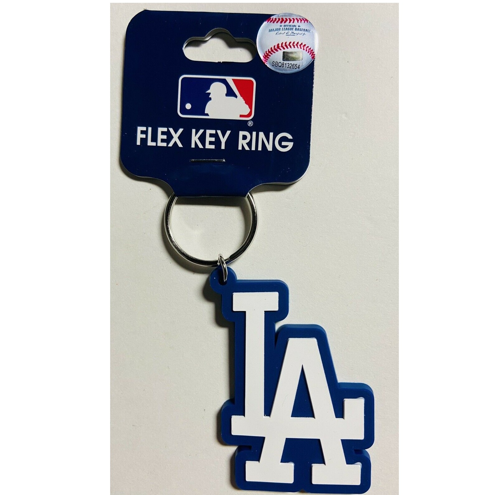 LOS ANGELES DODGERS MLB FLEXIBLE PVC RUBBER KEYCHAIN BASEBALL CHAMPS KEY RING