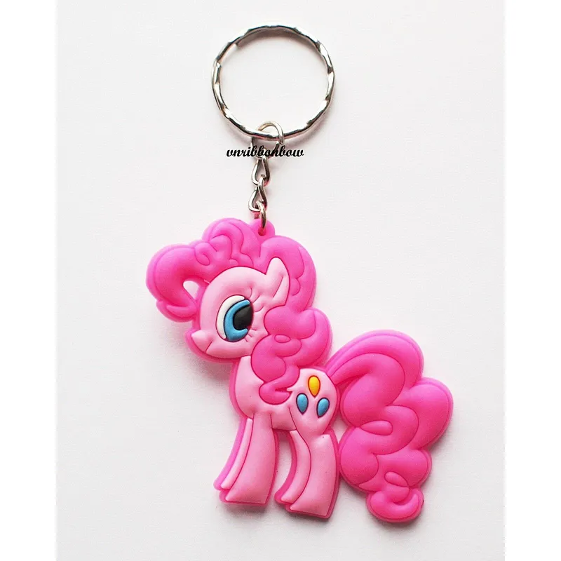 High Quality Cartoon Design My Little Pony Pinkie Pie Rubber Keyring