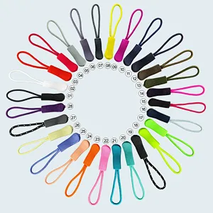 PVC Zip puller tagging cord 10/20 pcs IN PACK, 29 COLOURS