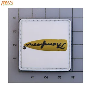 Small Size High Quality 2D Simple Logo PVC Badges Custom Rubber Patch