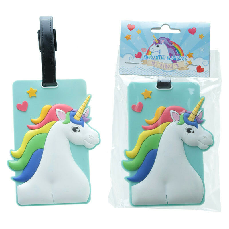 PVC Luggage Tag - Unicorn Mermaid Flamingo Cat - Holiday Gift Suitcase Address ID