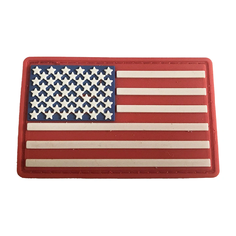 Custom Flag Logo Soft PVC Rubber US Army Military Patch for Uniforms