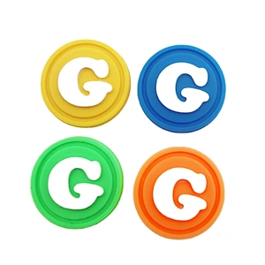 Custom Logo Flower Patch 3D Colorful Round Mini cute rubber PVC Patches