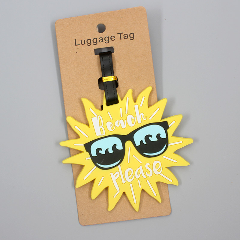 Id Card Waterproof bulk custom logo pvc rubber Silicone travel Luggage Tags