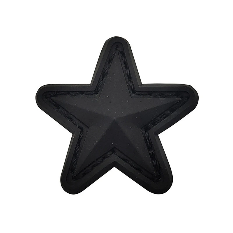 Soft 3d Pvc Label Hot Sale Promotional Gift Cartoon Stars Adhesive Rubber Label Badges Silicone Velcro Patch For Hat