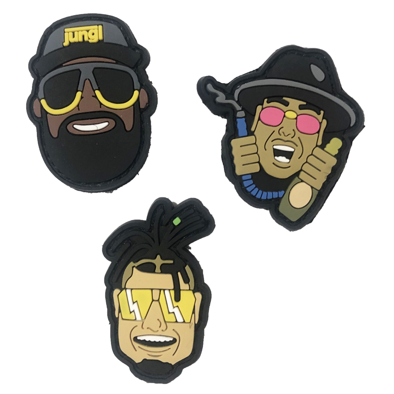 3D Brand Designer Custom Hot sell Rubber Patches With Hook