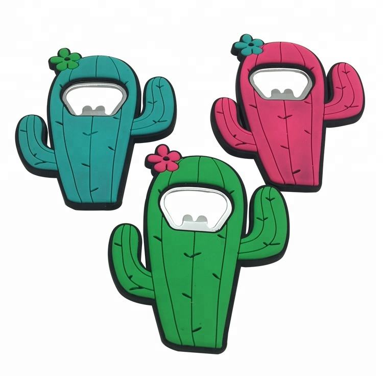 Magnetic Soft PVC Cactus Bottle Opener