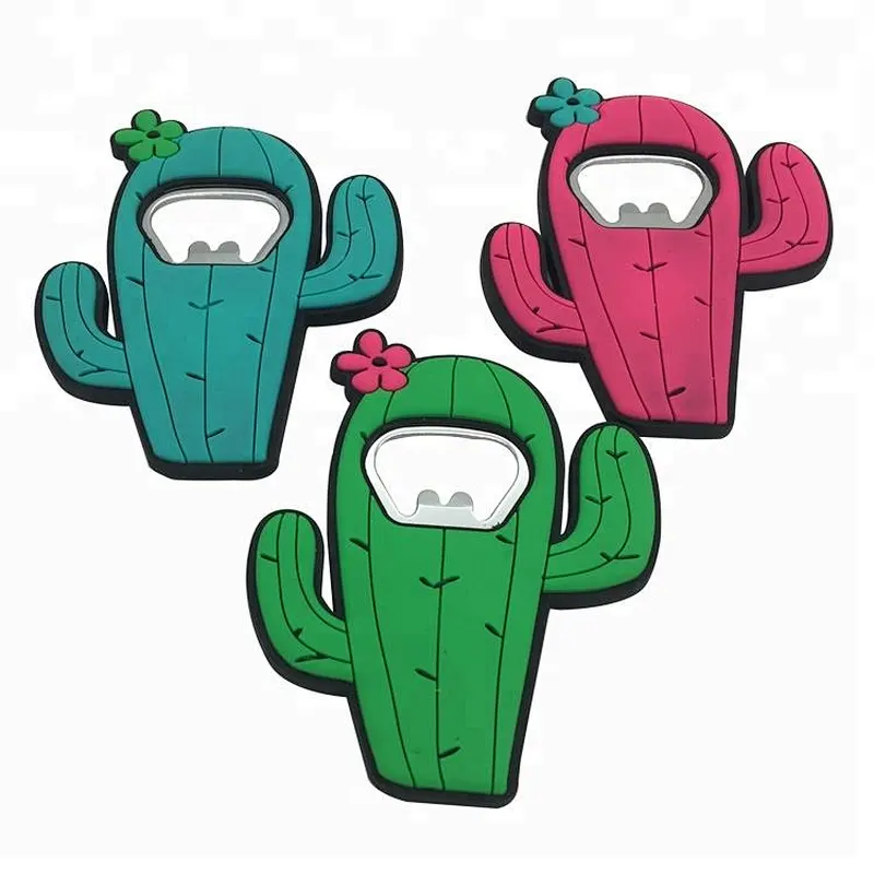 Magnetic Soft PVC Cactus Bottle Opener