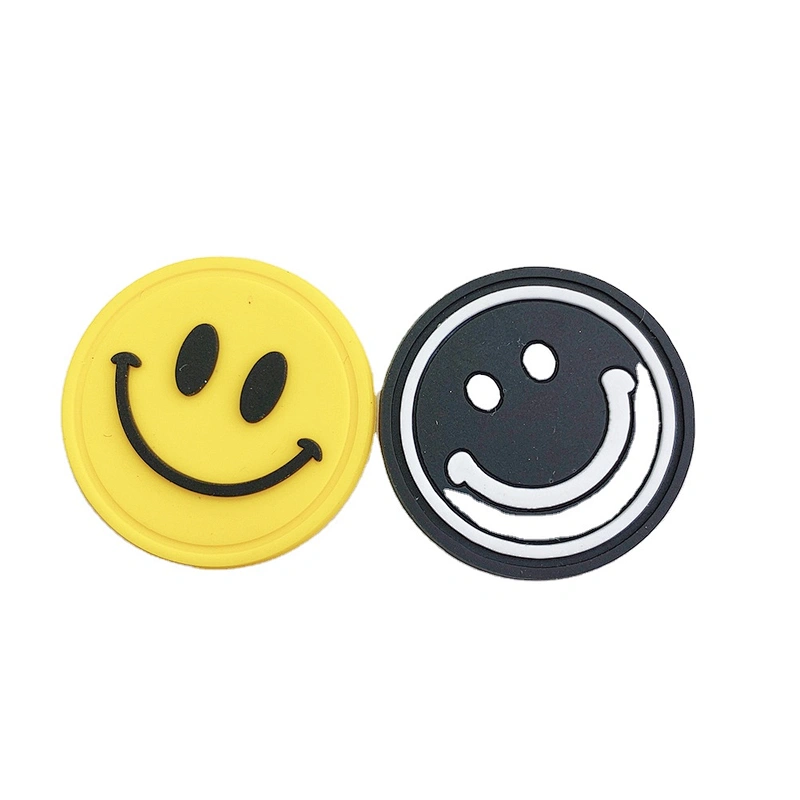 smile face custom Rubber pvc Patches custom Logo for Clothing Tag