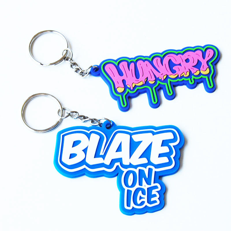 Wholesale 2D /3D custom shaped soft rubber pvc keychain with your logo name