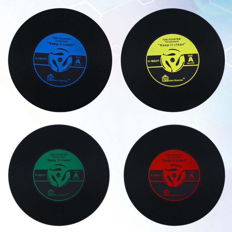 Soft Pvc Rubber Record Coaster,Cd Coaster Cup Mat Pvc Coaster Accept Customize Printing Logo