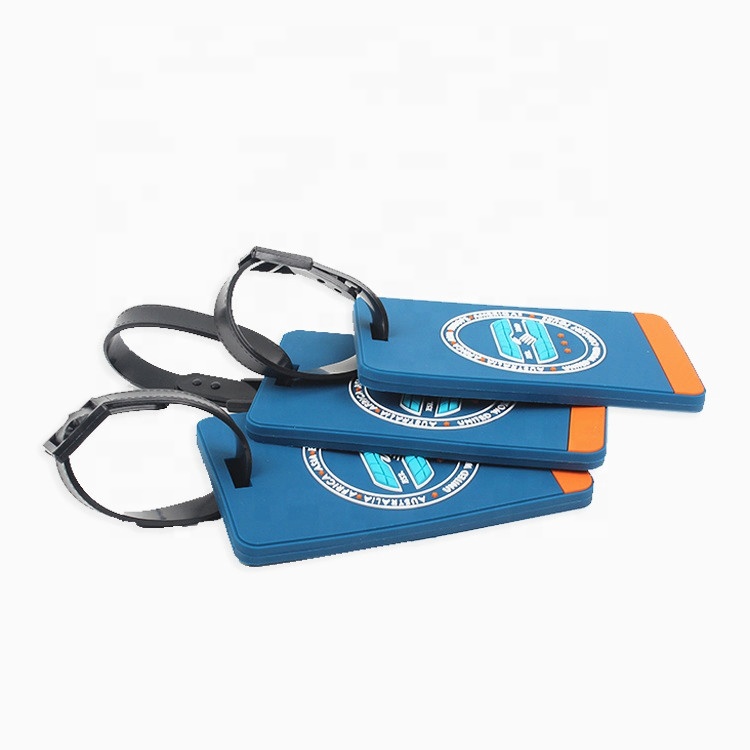 Personalized Custom 3D Logo Soft PVC Silicone Travel Rubber Luggage Tag