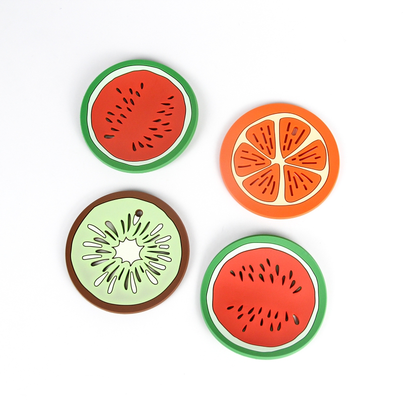 Cute rubber coaster custom lovely PVC rubber patch rubber label