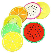 Custom 2D soft pvc rubber customized coasters Fruit Design Cup coaster