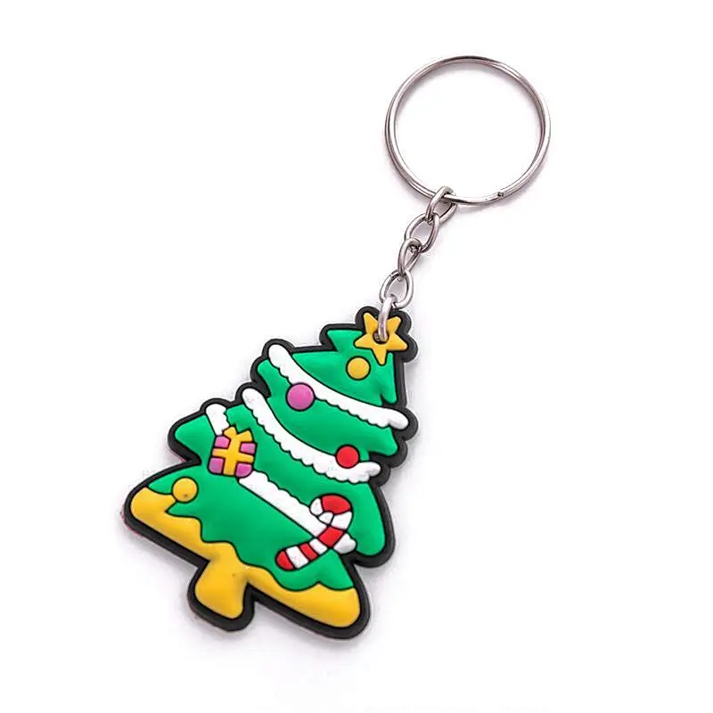 Creative Pvc Silicone Christmas Key Ring Keychain