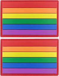 Rainbow  Flag PVC Patch Velcro Emblem Badge